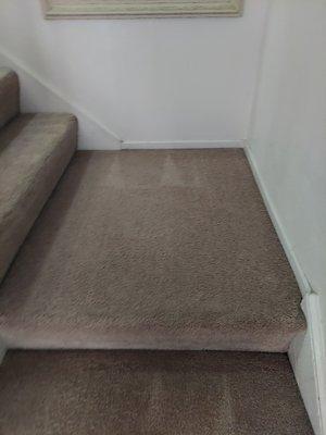 After carpets cleaned