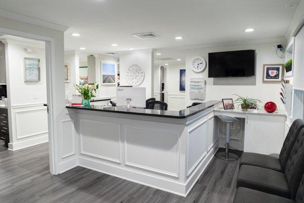 Renovated Front Desk of Cherrydale Family Dental