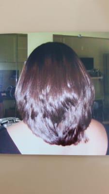 Hair after keratin hair treatment