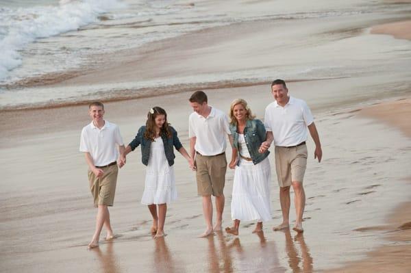 Family portrait at the Four Seasons Maui Resort