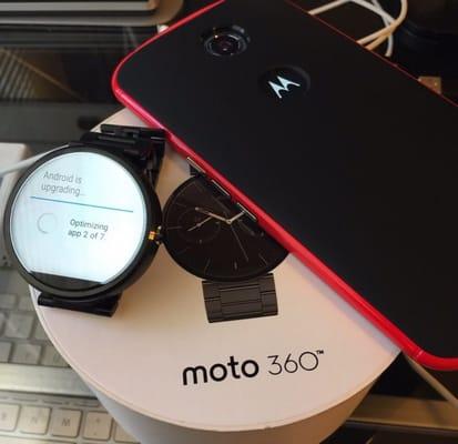 We carry a variety of SmartWatches from Motorola, LG and Samsung.