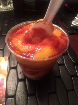 mangonada, my love! added extra chamoy and lime. so good! only took about 10 minutes to thaw.