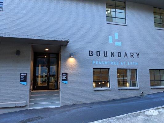 Located at Boundary on Peachtree at 17th. Parking is validated by the office.