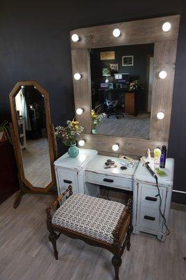 Hair and Make-up station