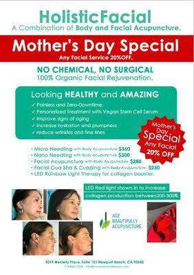 Holistic Facial; Mother's Day Special 20% OFF