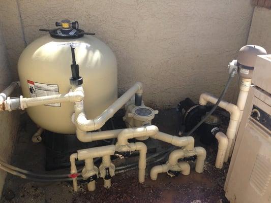 Installed all new equipment and all the pipe and fittings aboveground