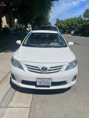 2013 Toyota corola LE mobile Windshield replacement  in Sacramento California 95835 from phone call to finish 1 hour in 15 minutes