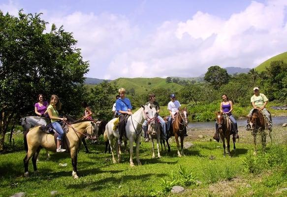 Riding horses in Costa Rica