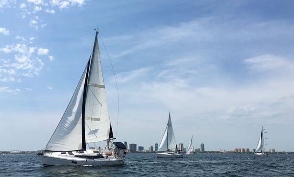 Our Annual Regatta with St Pete in the background