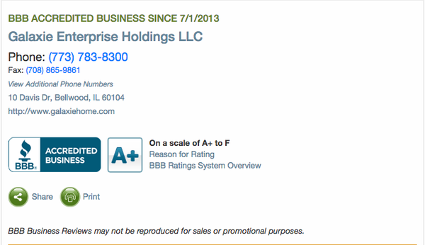 We are A+ Business Accredited on BBB.