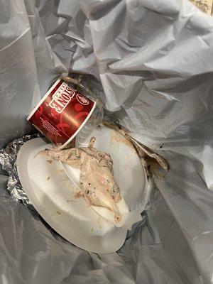 This pic is the ice cream in my trash!! I told the manager I would send the pics to her, I should of took my trash can to her.