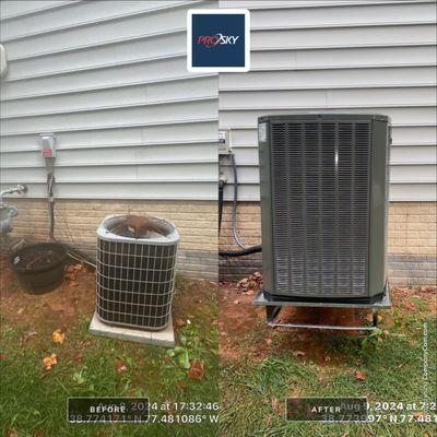 Trane 4 Ton 15 SEER2 AC (Before and After)