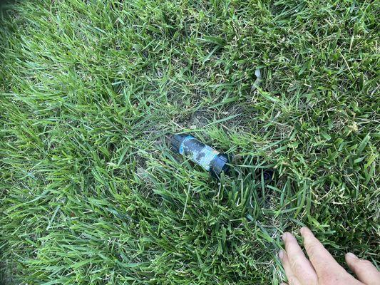 Broke a sprinkler with his mower didn't bother to tell me and obviously didnt care