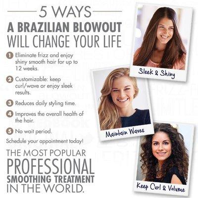 Original Brazilian blowout treatment available at beautica salon