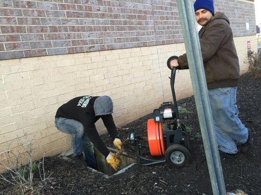 Sewer cleaning the target store