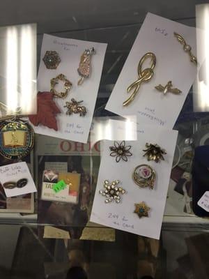 Awesome prices on vintage jewelry! I bought these, but there is always something cool in the glass cases by checkout