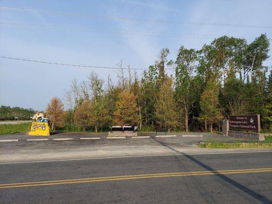 Across from the store is an informative and picture taking spot for Voyageurs National Park.