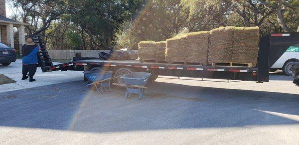 We deliver & install grass.