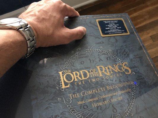 Happiest guy in the world with this new release of Howard Shore's soundtrack to The Lord of the Rings: The Two Towers. Thanks, Pure Pop!!