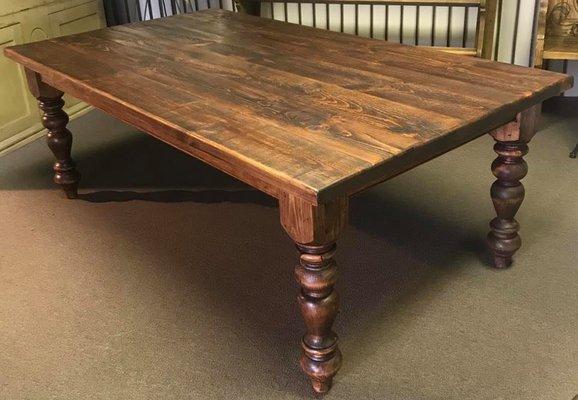 Farm tables with custom finish, legs