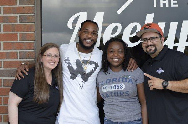 Percy Harvin signing in shop