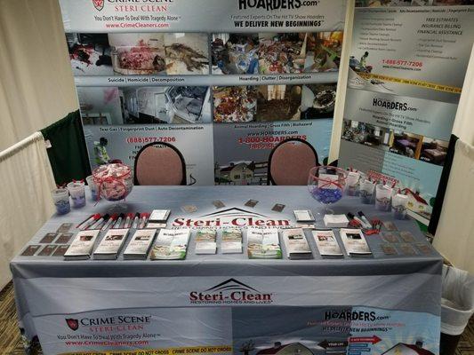 Our booth at the Missouri Sheriff's Association Spring Conference.  Steri-Clean supports local law enforcement!