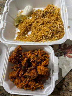 Bawarchi Boneless Chicken Biryani Chicken Pakoda