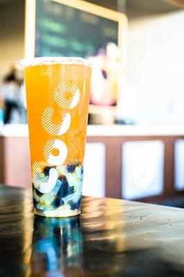 Tropical fresh fruit tea