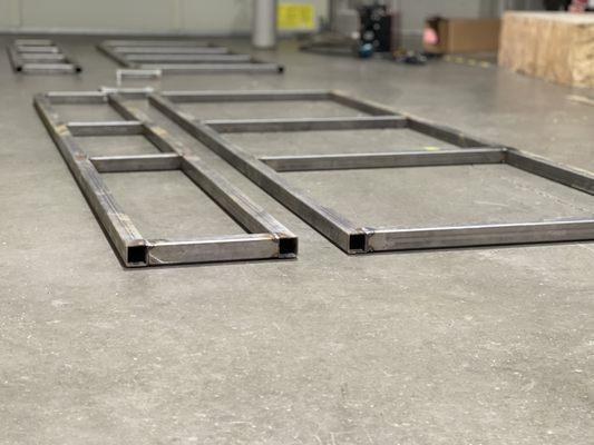 Side box frames for a truck bed