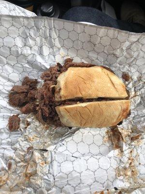 Brisket Sandwich (upside down)