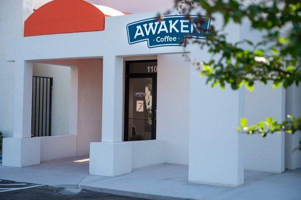 Awaken Coffee's Main Entrance