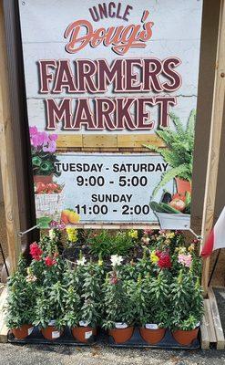 Farmer's Market is open! Fresh produce and local products!