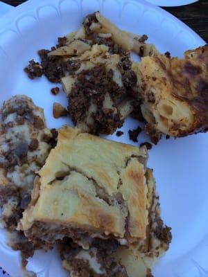 Pastitsio (top) & Mousaka