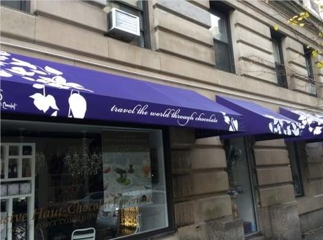 NYC Awning Cleaning- After.  The chocolate shop wanted their awning to look like new- so they called us!