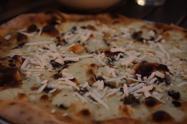 White pizza with black truffle oil was very good!