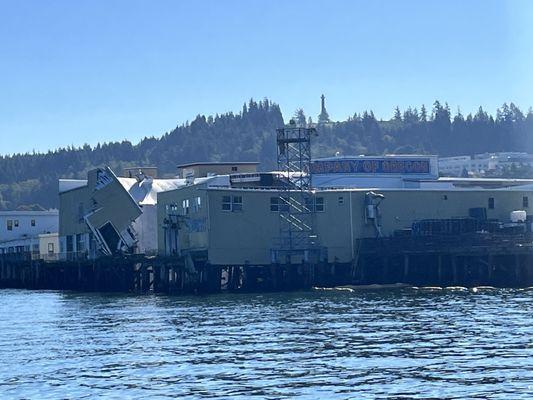 Collapsed roof from Buoy Brewery