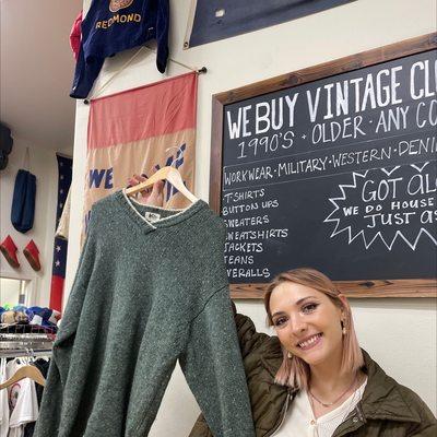 Friendly staff and spunky clothes. Lots of overalls and old times sweaters. Love it! Definitely my new favorite vintage store in town.