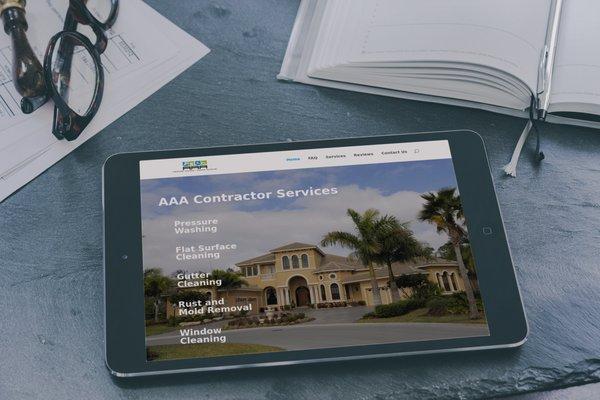 Residential and commercial contractor web design project