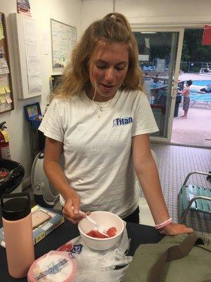 dumb lifeguard eats watermelon instead of saving loves