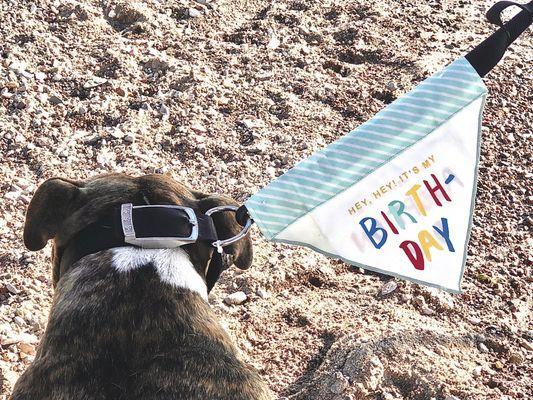 Celebrating his Virgo birthday at the river