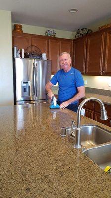 We can clean and seal your granite countertop.