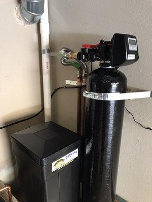 Clack WS-1.25 48,000 grain capacity water softener on Communications Hill in San Jose.