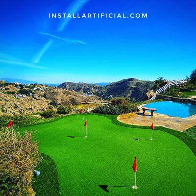 Putting Greens golf artificial grass installation company los angeles