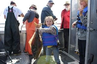 a girl and her halibut, the perfect duo.