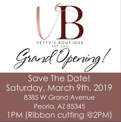 Vetty's Boutique Grand Opening!