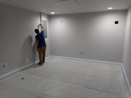 Interior paint finish basement