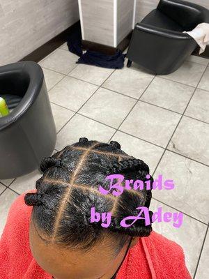 Jumbo knotless box braids