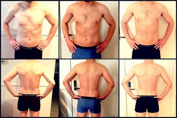 Left to Right, Before and After, 3 month progress, Fitness & Nutrition program