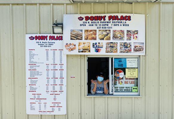 Welcome to Donut Palace drive through