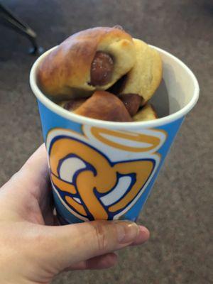 Mini pretzel dogs